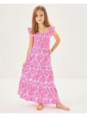 LILLY PULITZER MINI JILLY MIDI DRESS, PINK BLISS SHADY BABE SZ XS